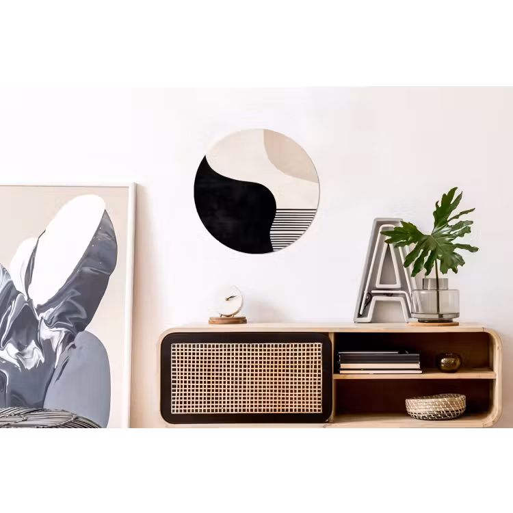 Wandcirkel - Aluminium - Abstract - Japandi - Beige - Modern — 3