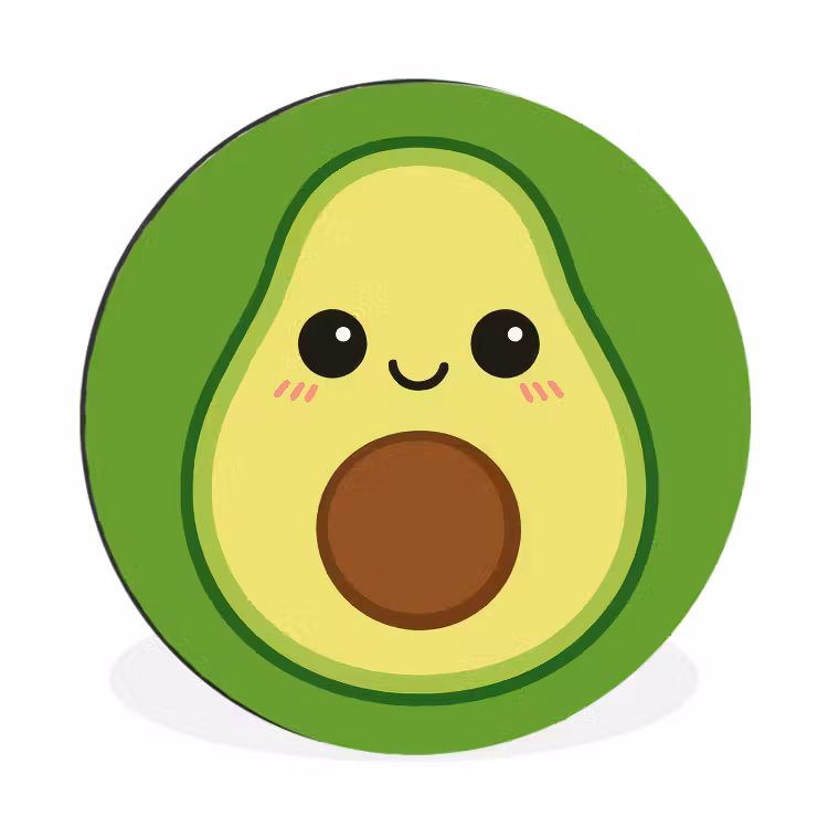 Wandcirkel - Aluminium - Avocado - Groen - Speels — 1