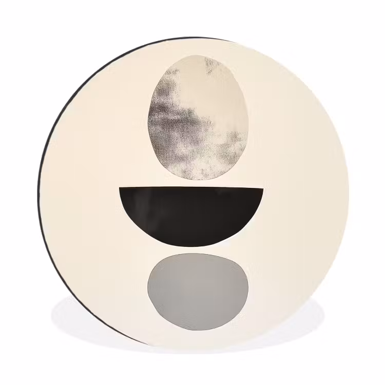 Wandcirkel - Aluminium - Beige - Japandi - Wabi sabi — 1