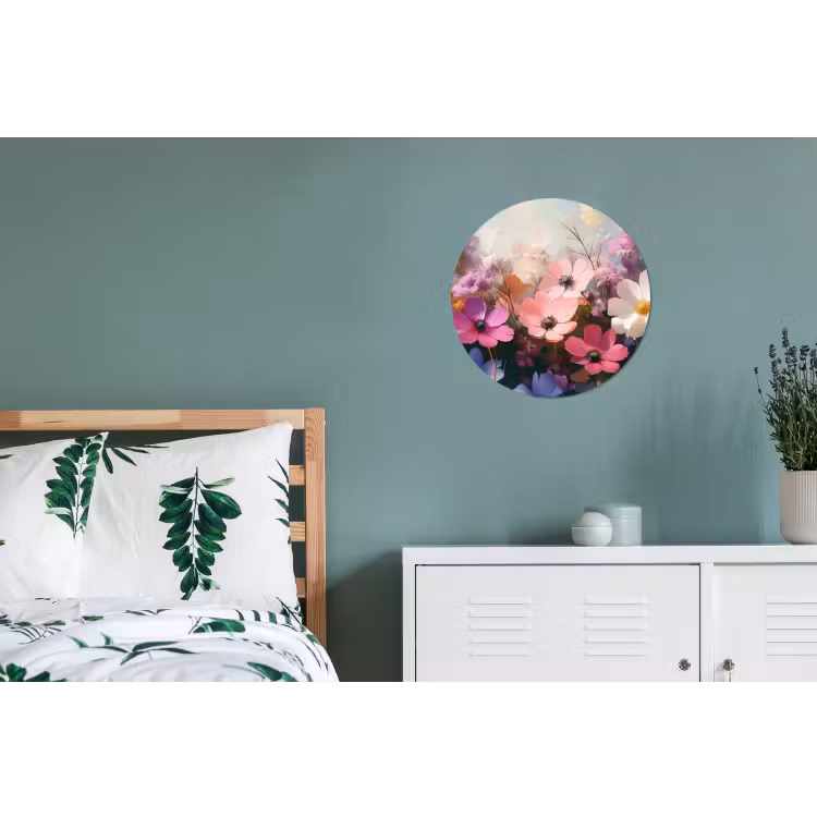 Wandcirkel - Aluminium - Bloemen - Kleurrijk - Bloei — 4