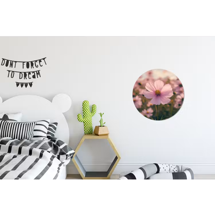 Wandcirkel - Aluminium - Bloemen - Paars - Wazig — 5