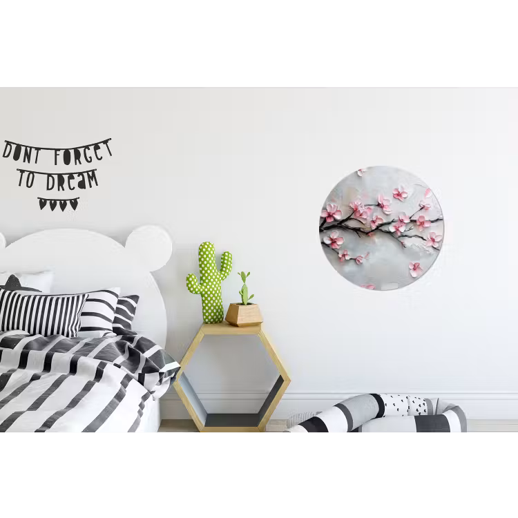 Wandcirkel - Aluminium - Bloesem - Kunstzinnig - Roze - Sakura — 5
