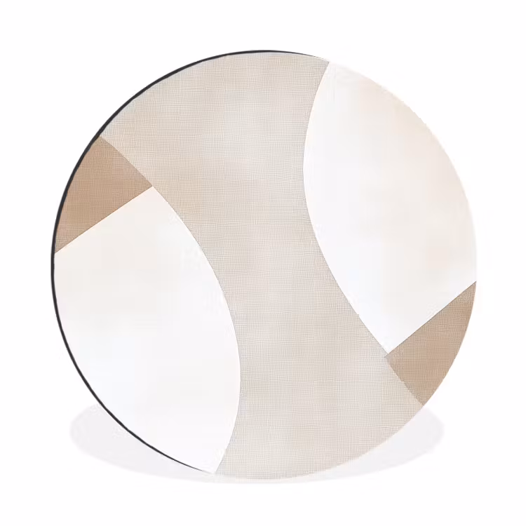 Wandcirkel - Aluminium - Bruin - Japandi - Abstract — 1