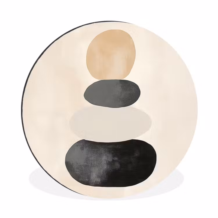 Wandcirkel - Aluminium - Japandi - Wabi sabi - Beige — 1