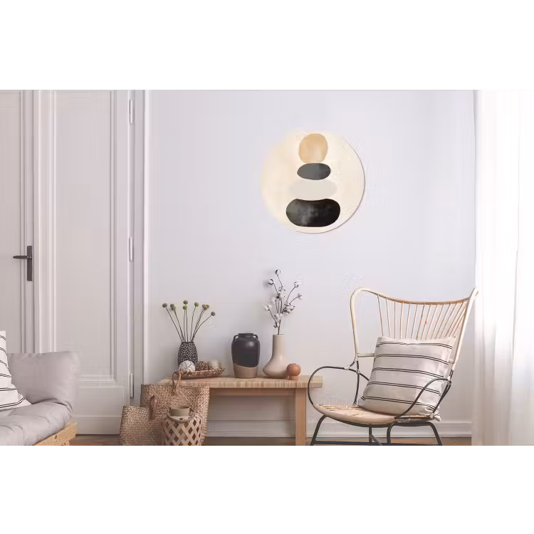 Wandcirkel - Aluminium - Japandi - Wabi sabi - Beige — 2