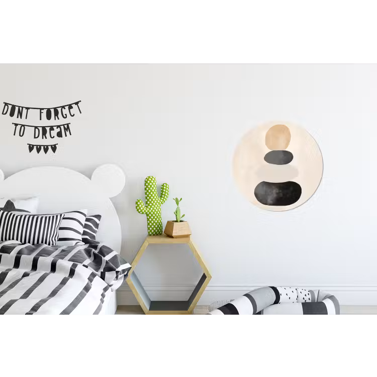 Wandcirkel - Aluminium - Japandi - Wabi sabi - Beige — 5