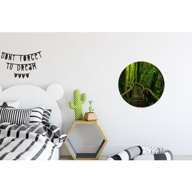 Wandcirkel - Aluminium - Jungle - Brug - Mos - Natuur - Tropisch — 5