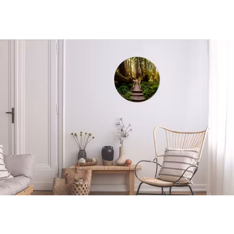 Wandcirkel - Aluminium - Jungle - Natuur - Trap - Bomen — 2
