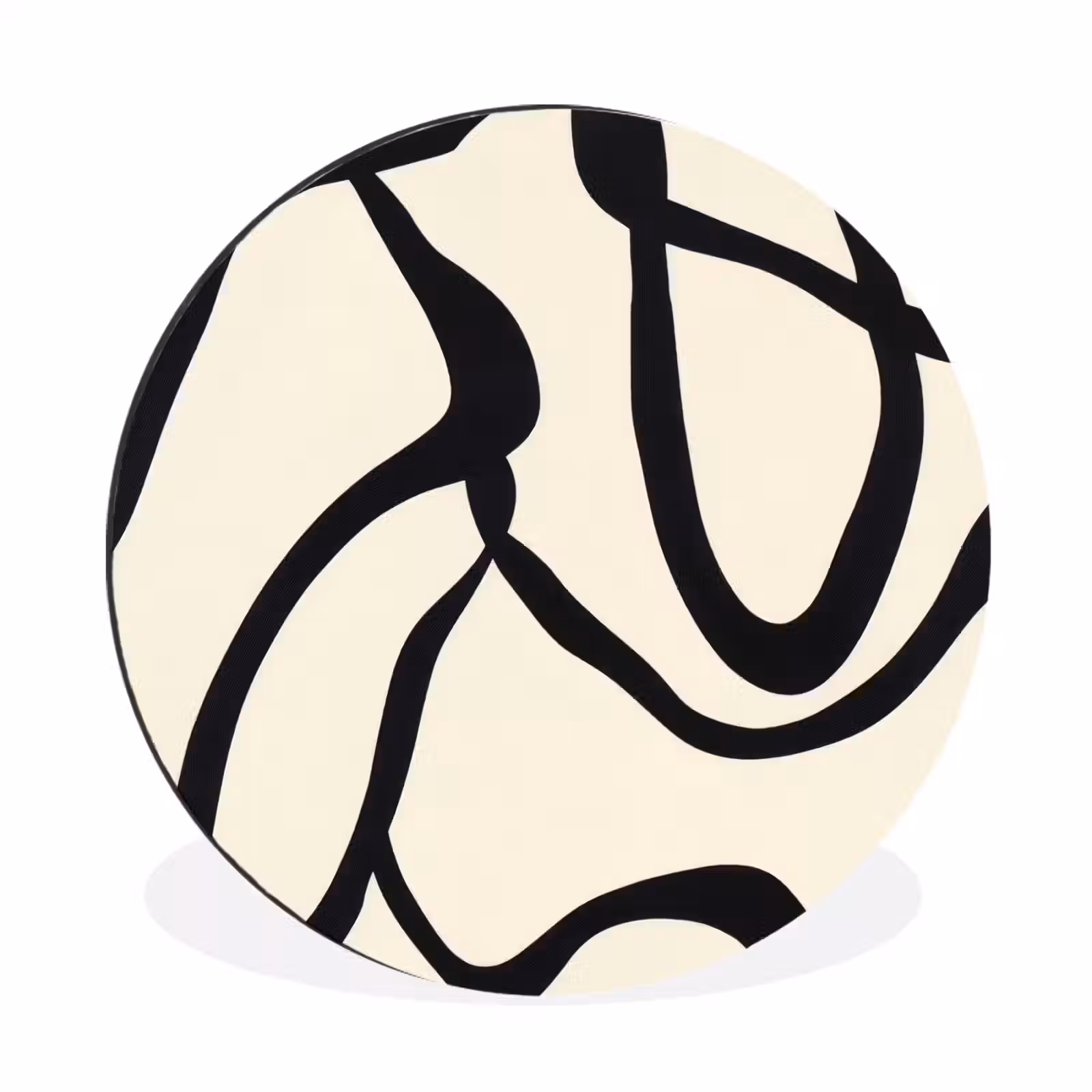 Wandcirkel - Aluminium - Abstract - Lijnen - Modern - Beige — 1