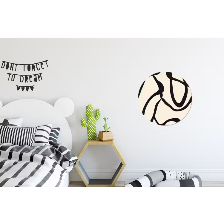 Wandcirkel - Aluminium - Abstract - Lijnen - Modern - Beige — 5