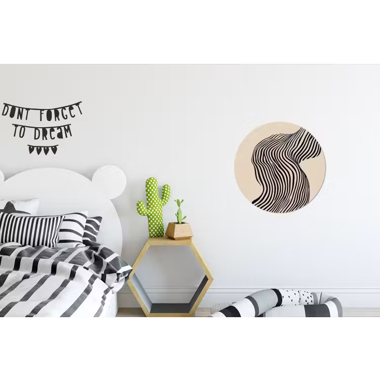 Wandcirkel - Aluminium - Golvend - Lijnen - Abstract - Silhouet — 5