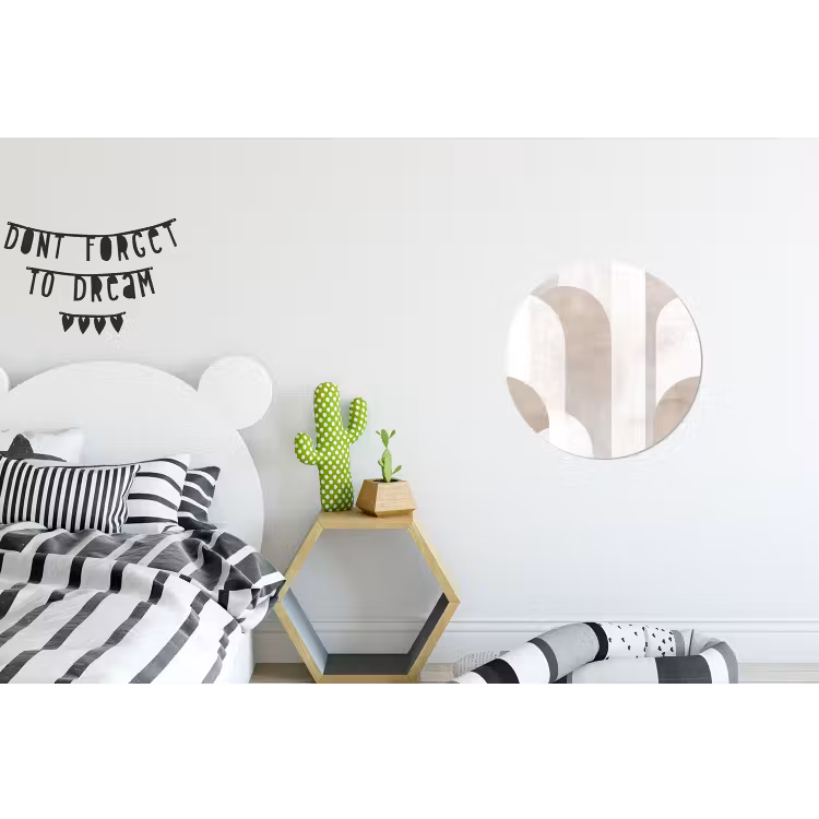 Wandcirkel - Aluminium - Abstracte bogen - Modern - Beige — 5