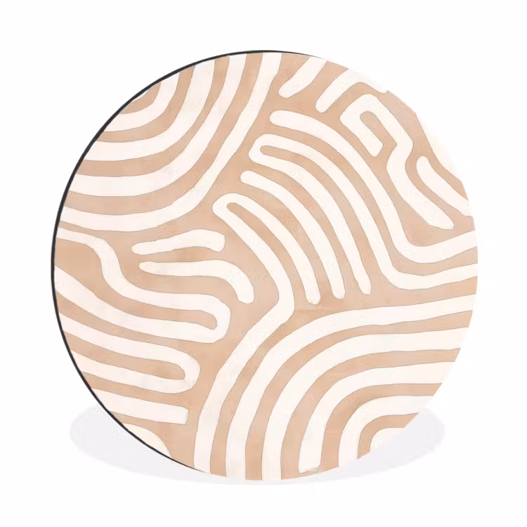 Wandcirkel - Aluminium - Beige - Aardspatroon — 1