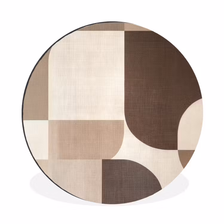 Wandcirkel - Aluminium - Geometrisch - Geweven structuur - Modern — 1