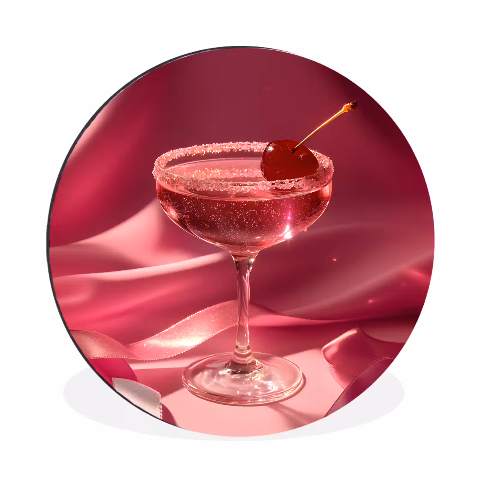 Wandcirkel - Aluminium - Cocktail - Pink - Luxe — 1