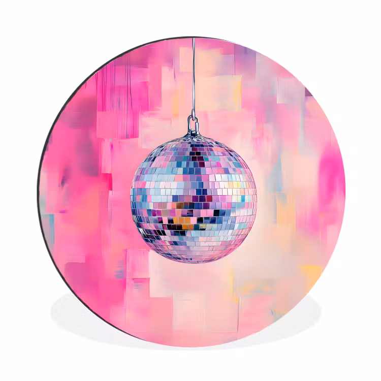 Wandcirkel - Aluminium - Discobal - Pink - Verf — 1