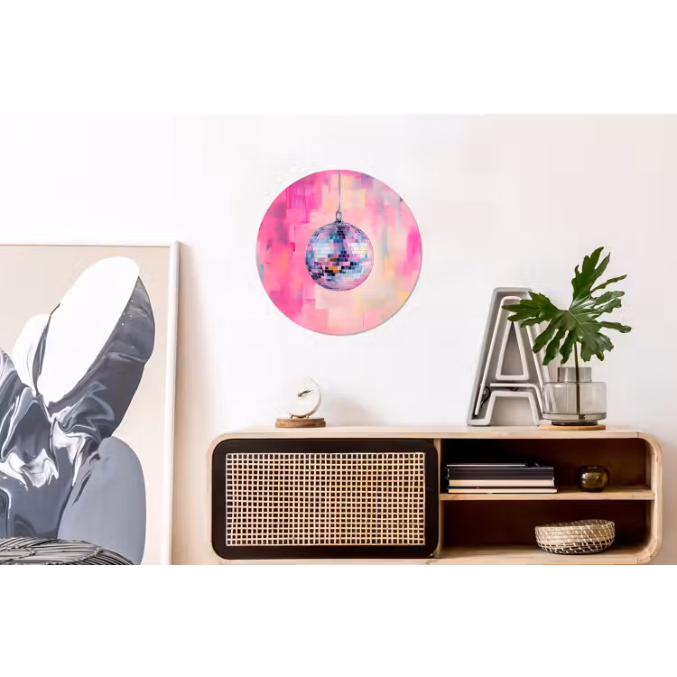 Wandcirkel - Aluminium - Discobal - Pink - Verf — 3