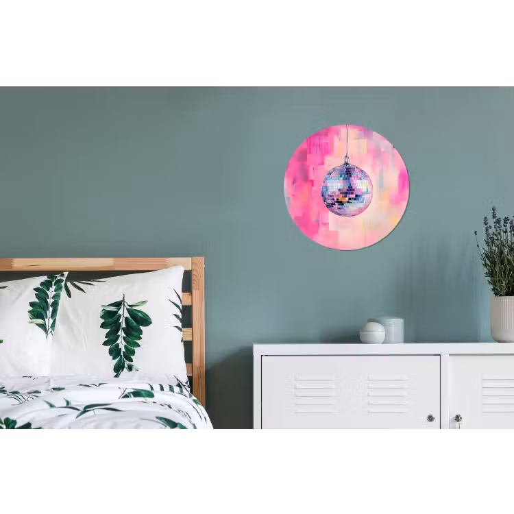 Wandcirkel - Aluminium - Discobal - Pink - Verf — 4