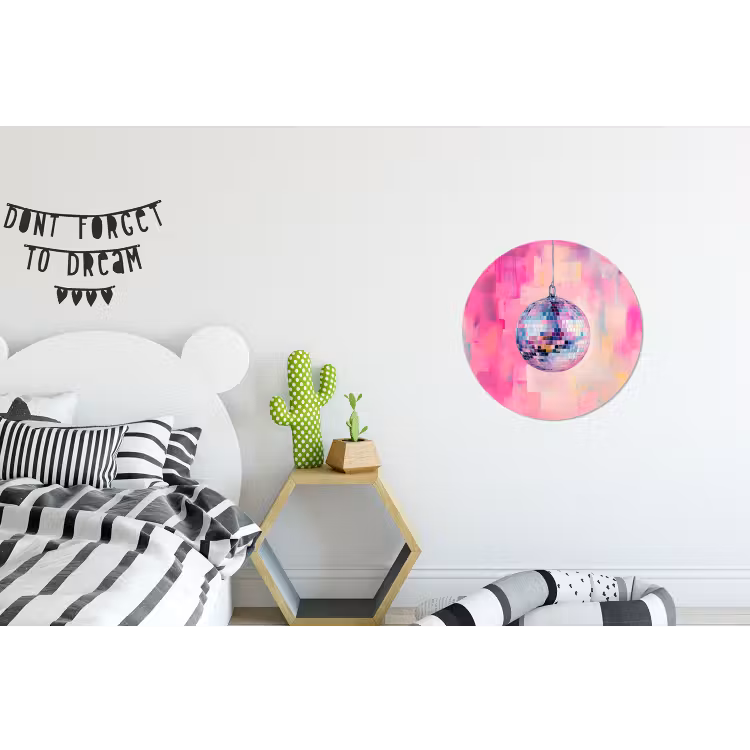 Wandcirkel - Aluminium - Discobal - Pink - Verf — 5