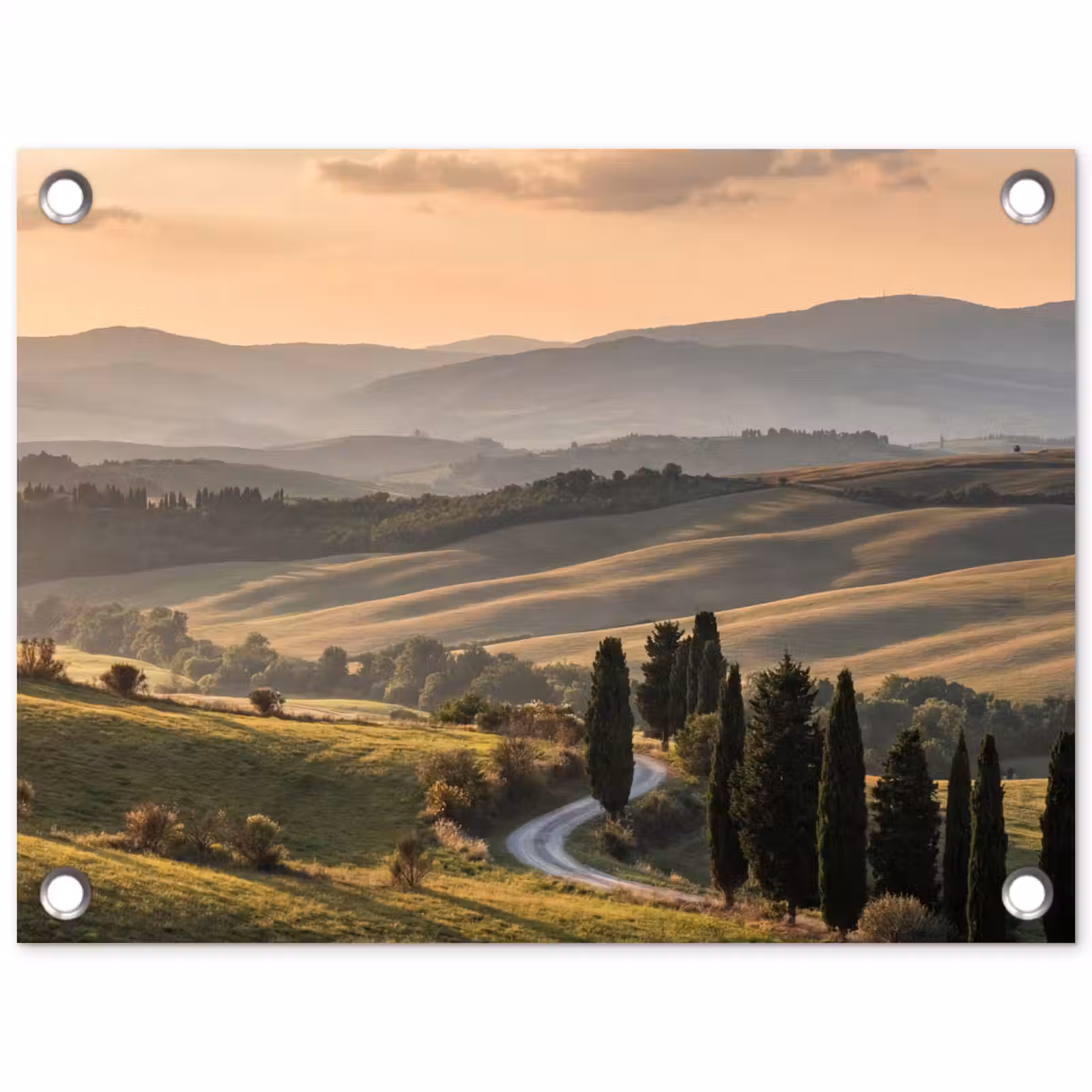 Tuinposter - Toscaans - Landschap - Heuvels — 1