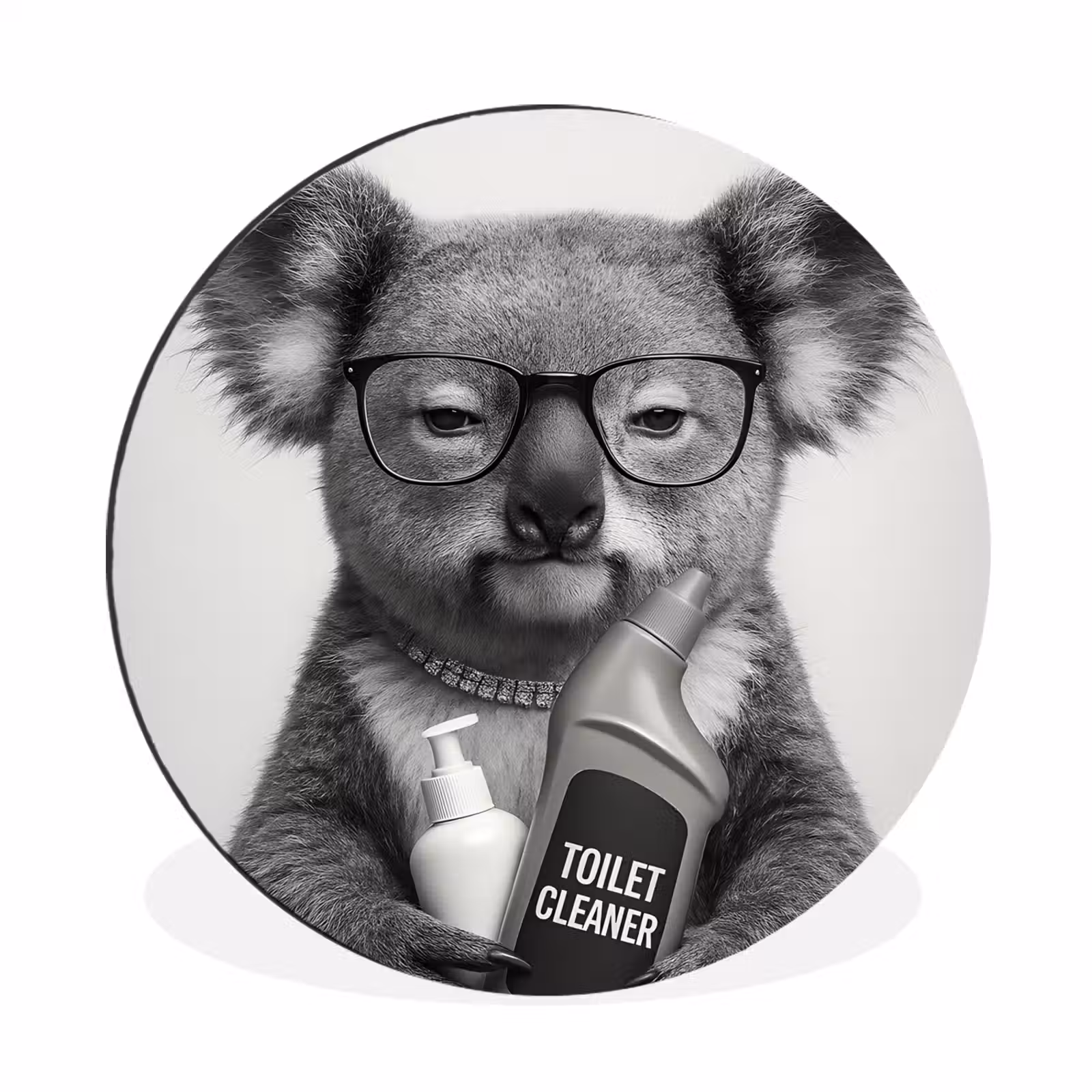 Wandcirkel - Aluminium - Koala - Bril - Toilet — 1