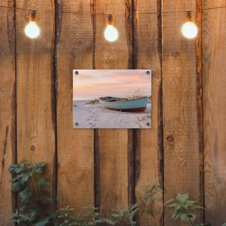 Tuinposter - Rustiek - Roeiboot - Zandstrand — 2
