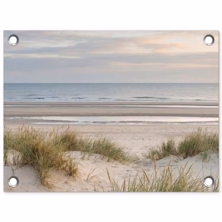 Tuinposter - Zandstrand - Bewolkt - Duinen — 1