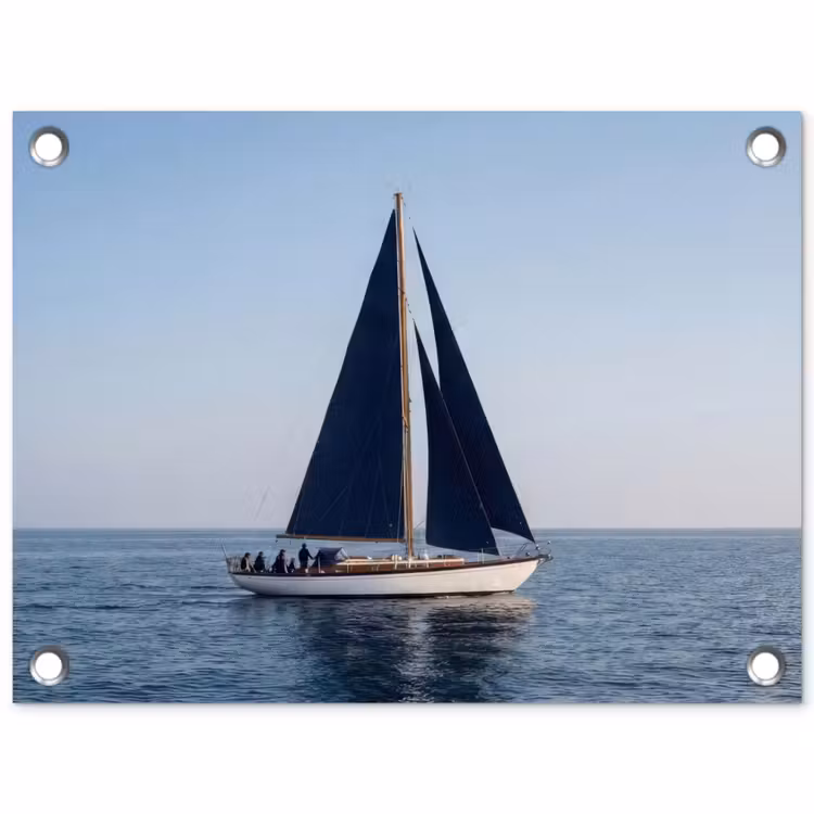Tuinposter - Zeilboot - Zee - Blauw — 1