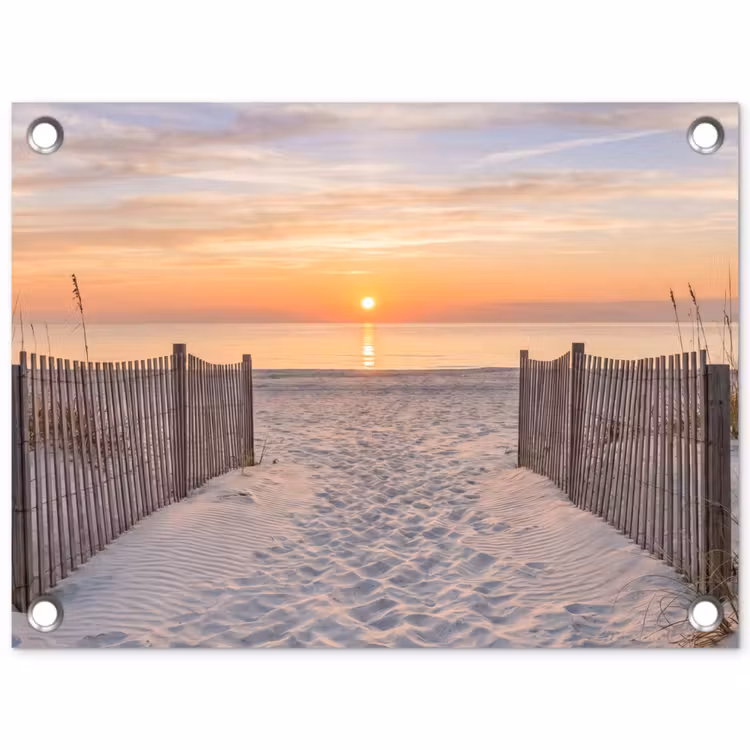Tuinposter - Zonsondergang - Strand - Zand — 1