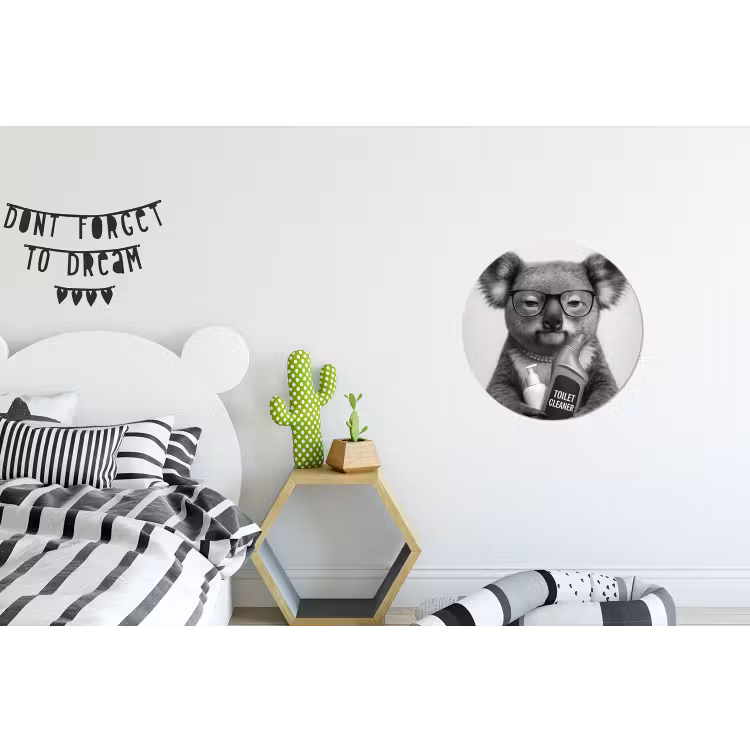 Wandcirkel - Aluminium - Koala - Bril - Toilet — 5