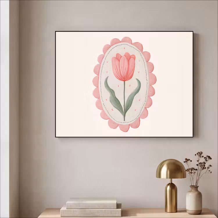 Art Frame - Tulp - Lijst - Ovaal - Illustratie — 3