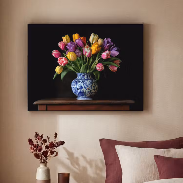 Art Frame - Tulpen - Kleuren - Hout - Vaas — 2