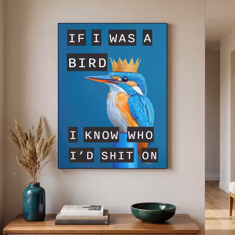 Art Frame - Vogel - Decoratie - Ijsvogel - Blauw — 2