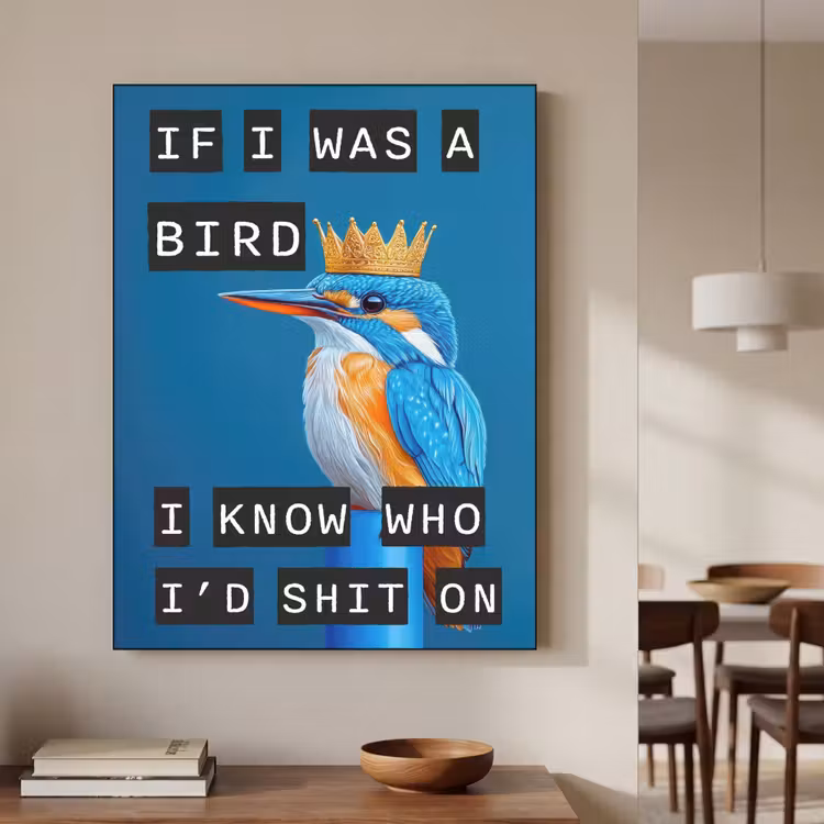 Art Frame - Vogel - Decoratie - Ijsvogel - Blauw — 5