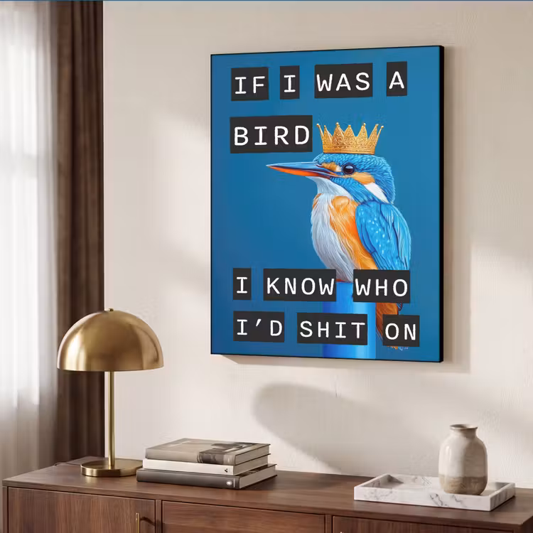 Art Frame - Vogel - Decoratie - Ijsvogel - Blauw — 7