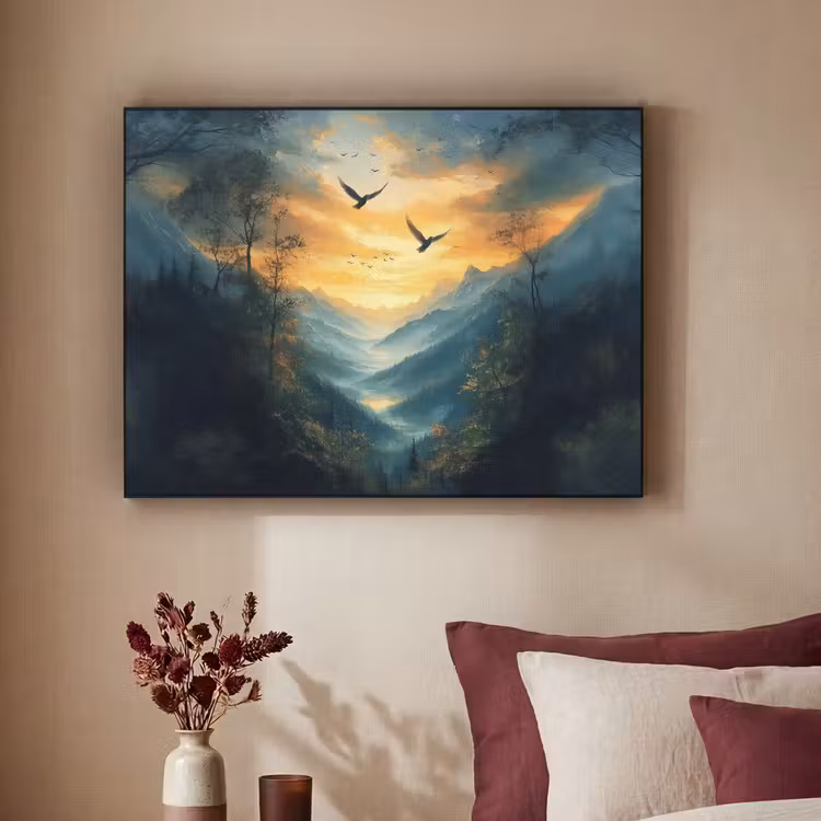 Art Frame - Vogels - Zon - Bomen - Groen — 2