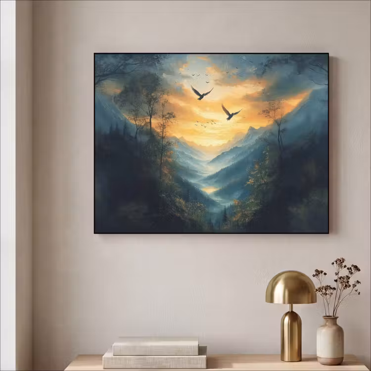 Art Frame - Vogels - Zon - Bomen - Groen — 3