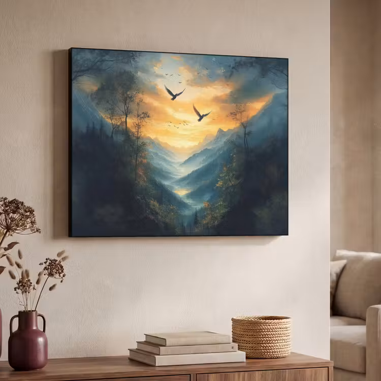 Art Frame - Vogels - Zon - Bomen - Groen — 4