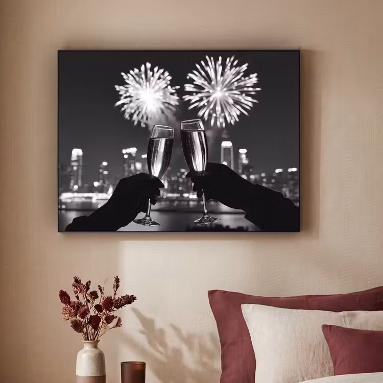 Art Frame - Vuurwerk - Proosten - Skyline - Champagne — 2