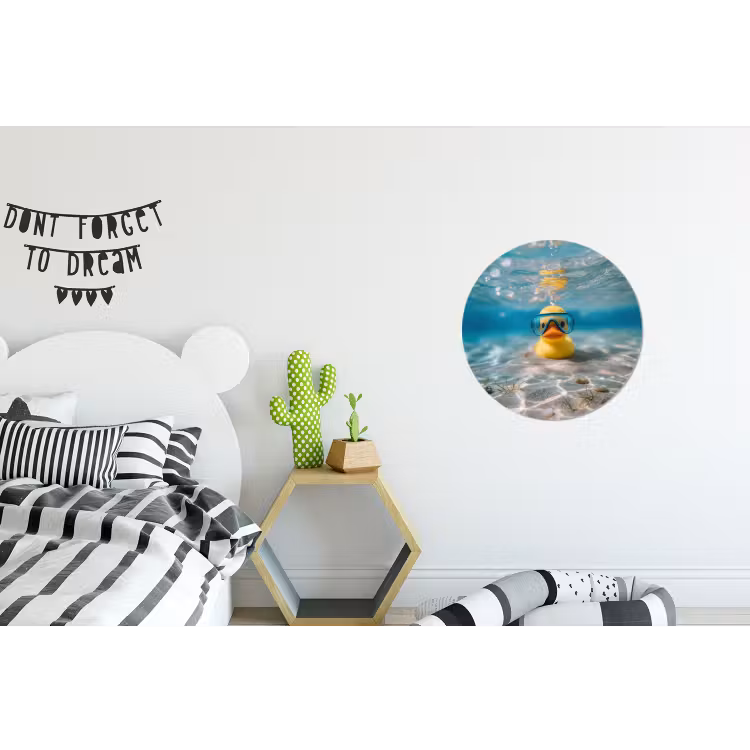 Wandcirkel - Aluminium - Duikbril - Eend - Water — 5