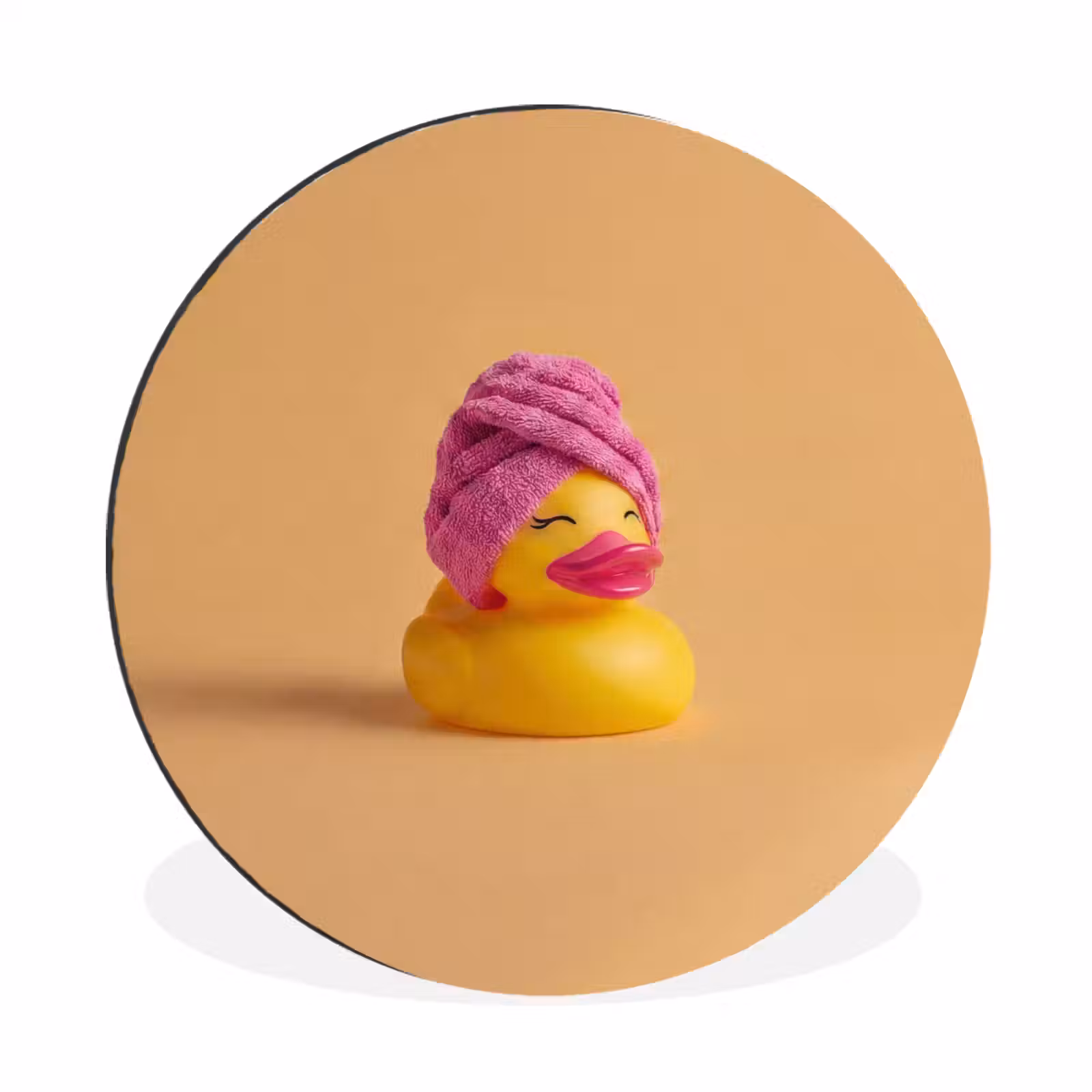 Wandcirkel - Aluminium - Badeend - Handdoek - Kleurrijk — 1