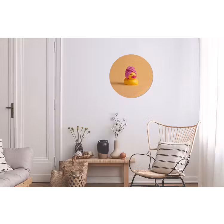 Wandcirkel - Aluminium - Badeend - Handdoek - Kleurrijk — 2