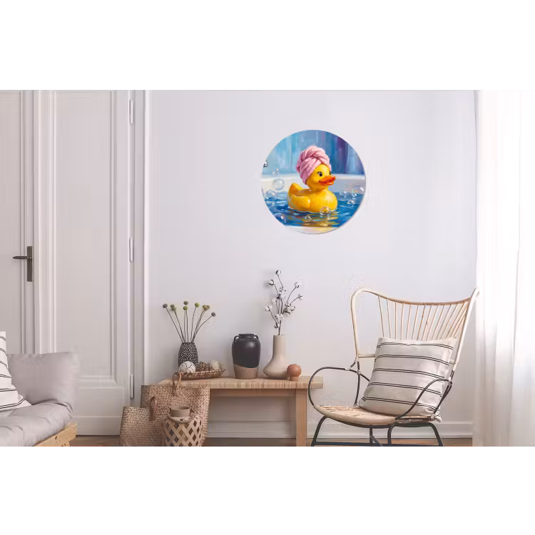 Wandcirkel - Aluminium - Creatief - Badeend - Kleurrijk — 2