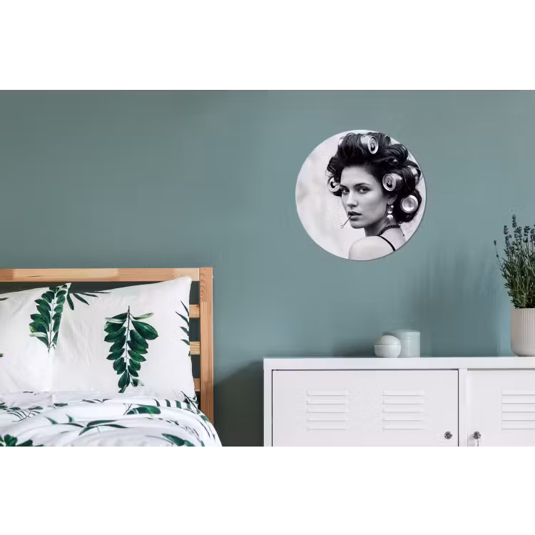 Wandcirkel - Aluminium - Edgy - Vrouw - Zwart - Wit — 4