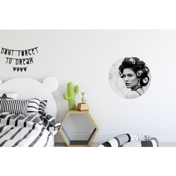 Wandcirkel - Aluminium - Edgy - Vrouw - Zwart - Wit — 5
