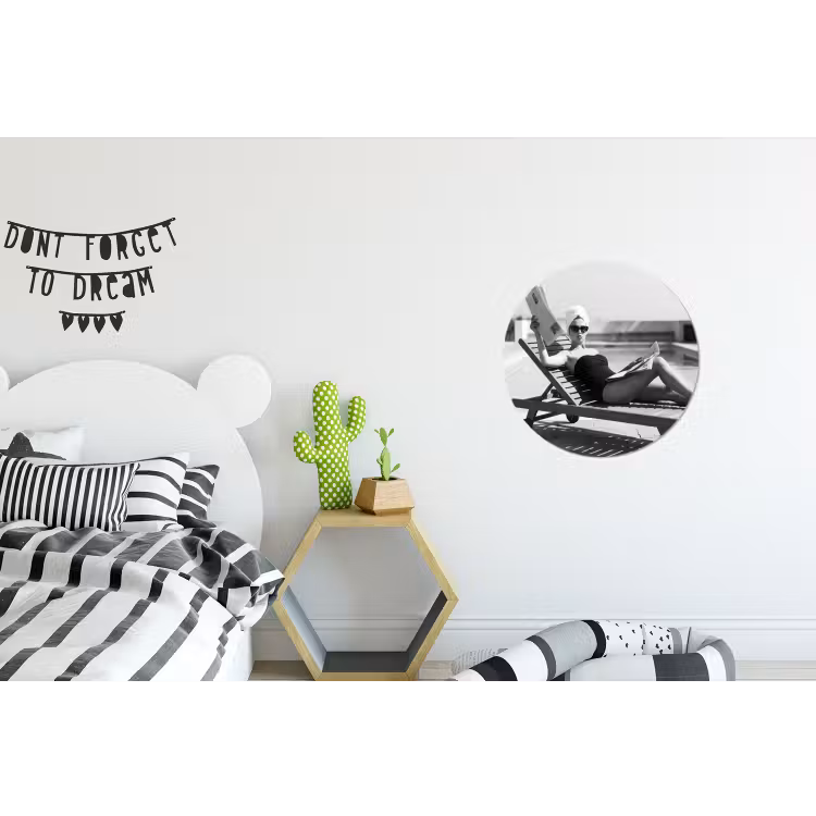 Wandcirkel - Aluminium - Glamour - Modern - Zwart - Wit — 5