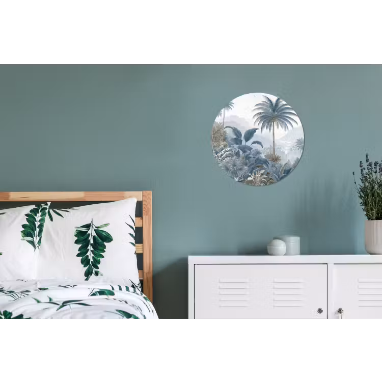 Wandcirkel - Aluminium - Jungle - Modern - Blauw - Groen — 4