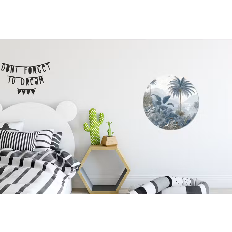 Wandcirkel - Aluminium - Jungle - Modern - Blauw - Groen — 5