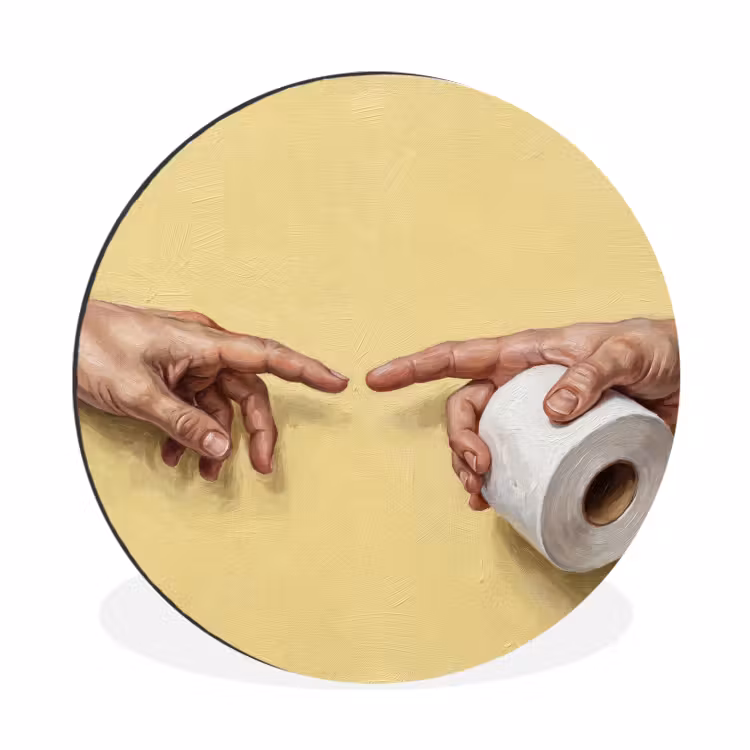 Wandcirkel - Aluminium - Klassiek - Kunst - Humor — 1