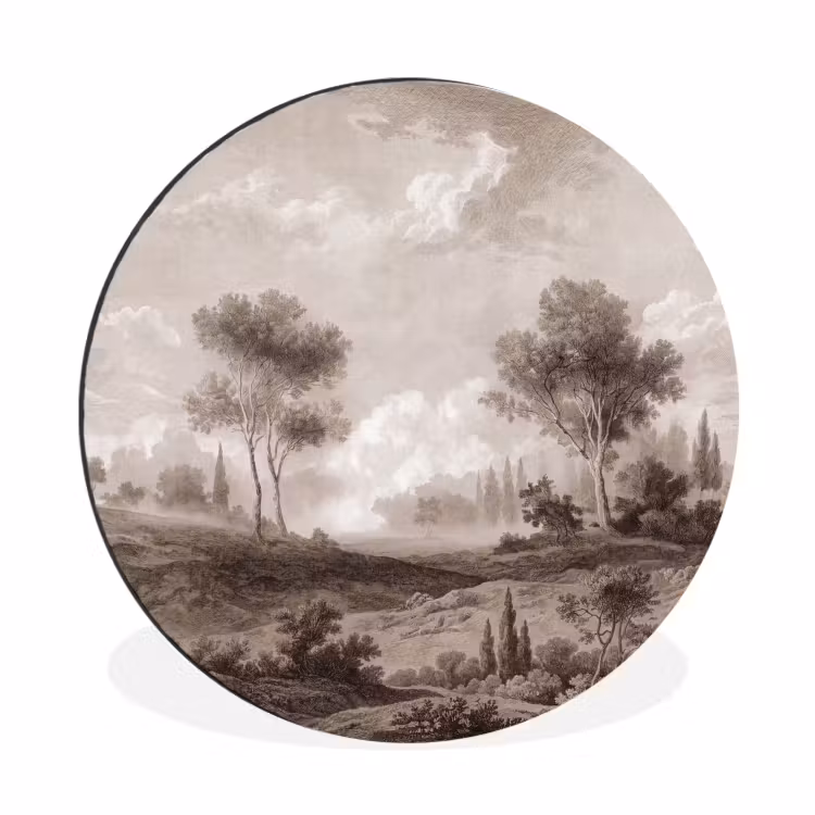 Wandcirkel - Aluminium - Klassiek - Landschap - Neutraal — 1